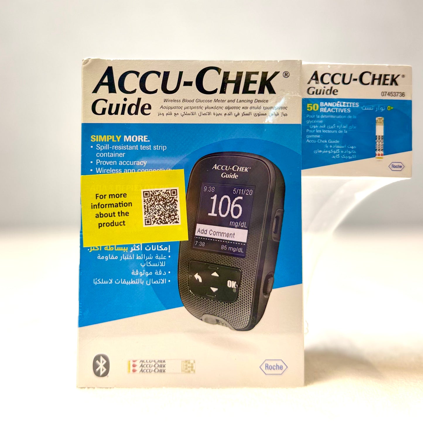 Accu-Chek Guide Blood Glucose Monitoring Kit + 50 Test Strips – Special Value Pack