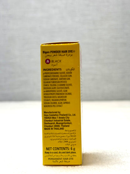 Bigen Powder Hair Dye A Black, 6G