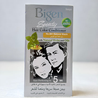 Bigen Speedy No.881 Natural Black Hair Colour Conditioner, 1Pc