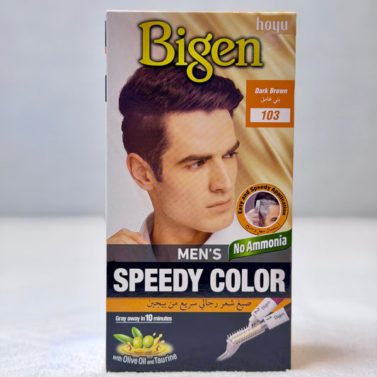 Bigen Men's Speedy Color 103 Dark Brown, 1 Pack