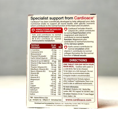 Vitabiotics Cardioace Original Heart Health Supplement – 30 Capsules