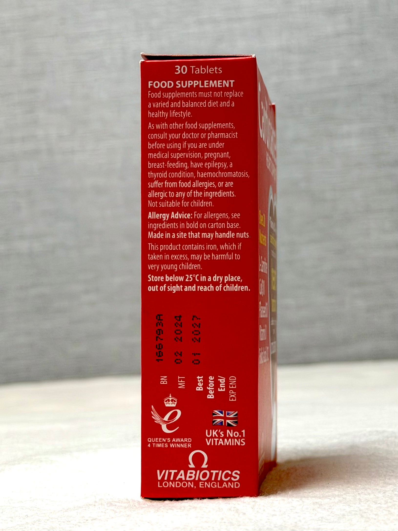 Vitabiotics Cardioace Original Heart Health Supplement – 30 Capsules