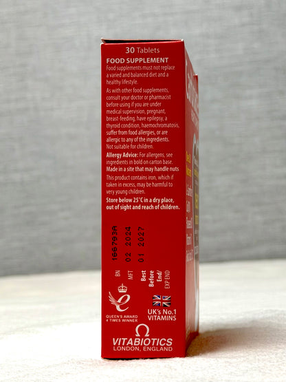 Vitabiotics Cardioace Original Heart Health Supplement – 30 Capsules
