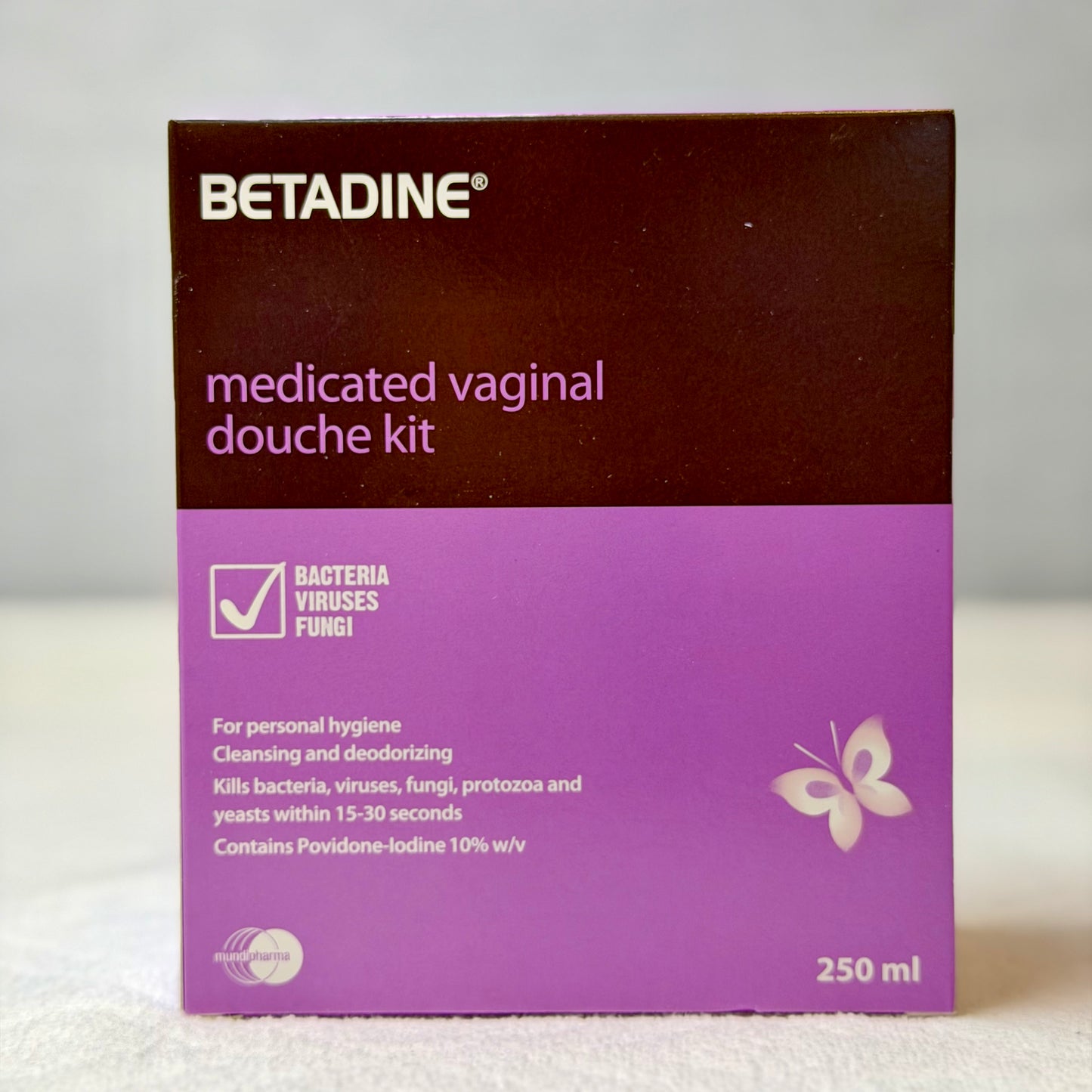 Betadine Medicated Vaginal Douche Kit 0.5% Povidone-Iodine 250ml