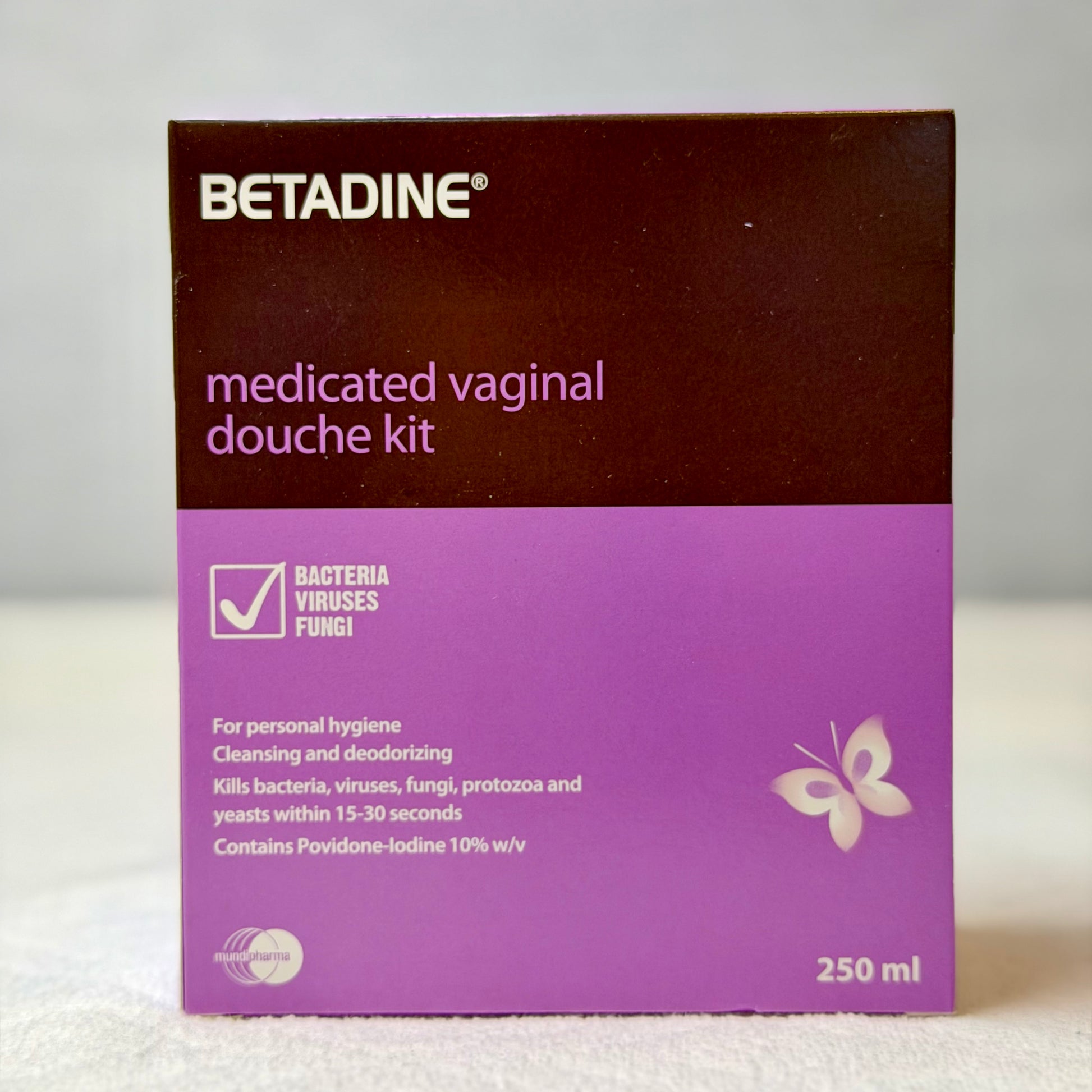 Betadine Medicated Vaginal Douche Kit 0.5% Povidone-Iodine 250ml