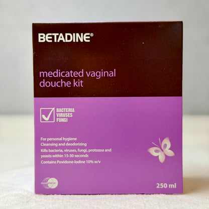 Betadine Medicated Vaginal Douche Kit 0.5% Povidone-Iodine 250ml