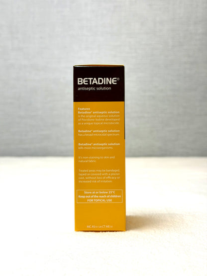 Betadine Antiseptic Solution 10% Povidone-Iodine 120ml | Broad-Spectrum Antiseptic