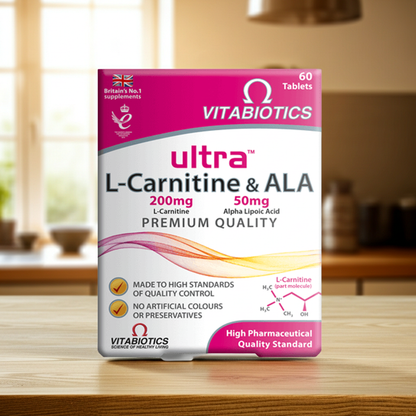 Vitabiotics Ultra L-Carnitine & Alpha Lipoic Acid (ALA) – 60 Tablets
