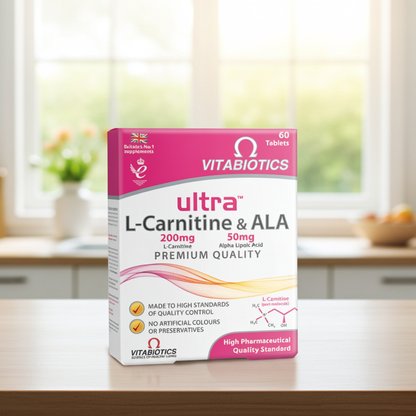 Vitabiotics Ultra L-Carnitine & Alpha Lipoic Acid (ALA) – 60 Tablets