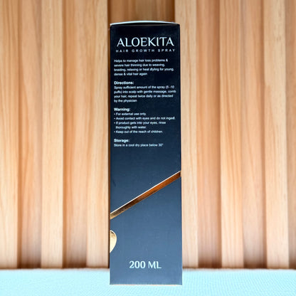 Aloekita Aloe Vera Hair Growth Scalp Spray for Hair Thinning & Hair Loss, 200ml