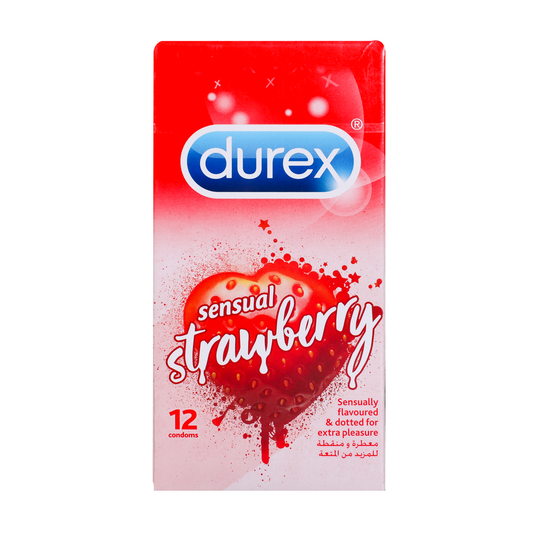 Durex Sensual Strawberry Flavoured Condoms 12s