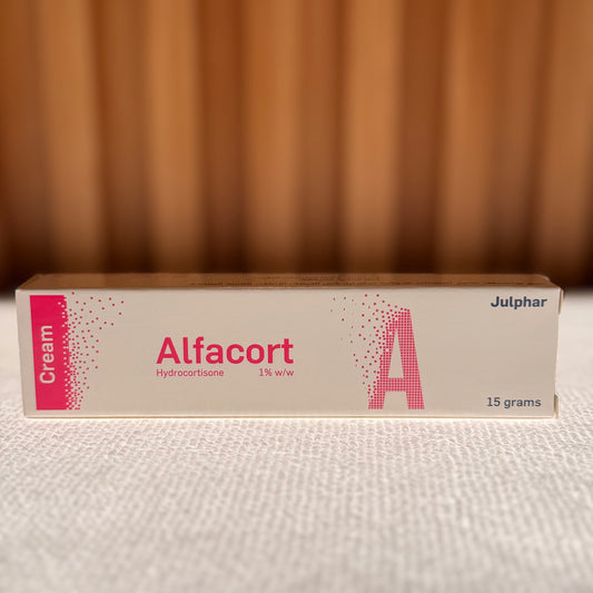 Alfacort 1% Hydrocortisone Cream, 15g
