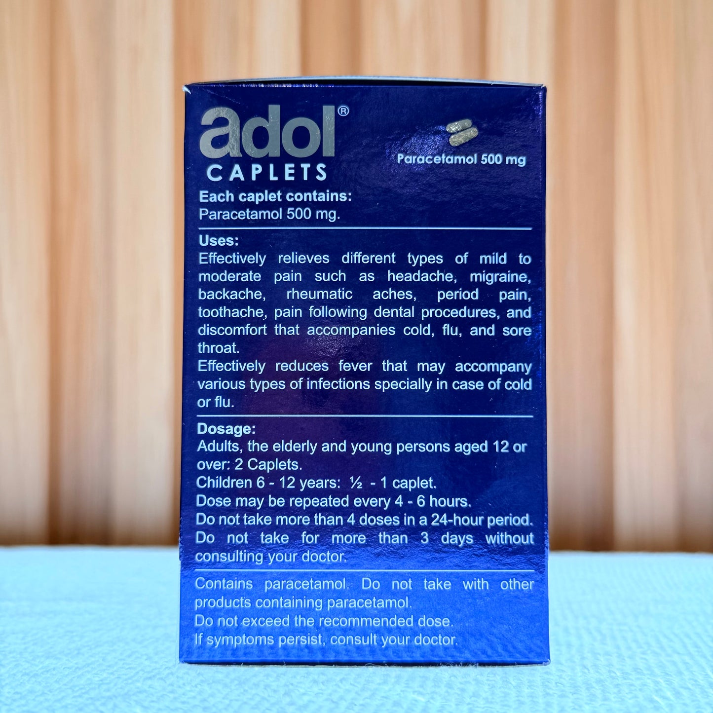 Adol Paracetamol 500 Mg Caplets, 96 Pieces