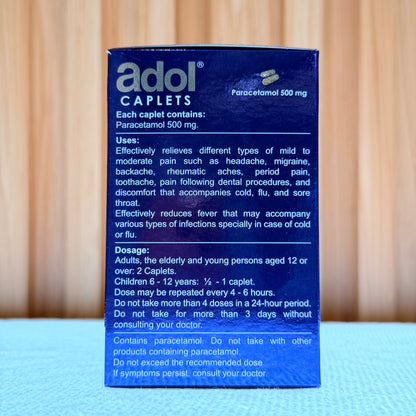 Adol Paracetamol 500 Mg Caplets, 96 Pieces