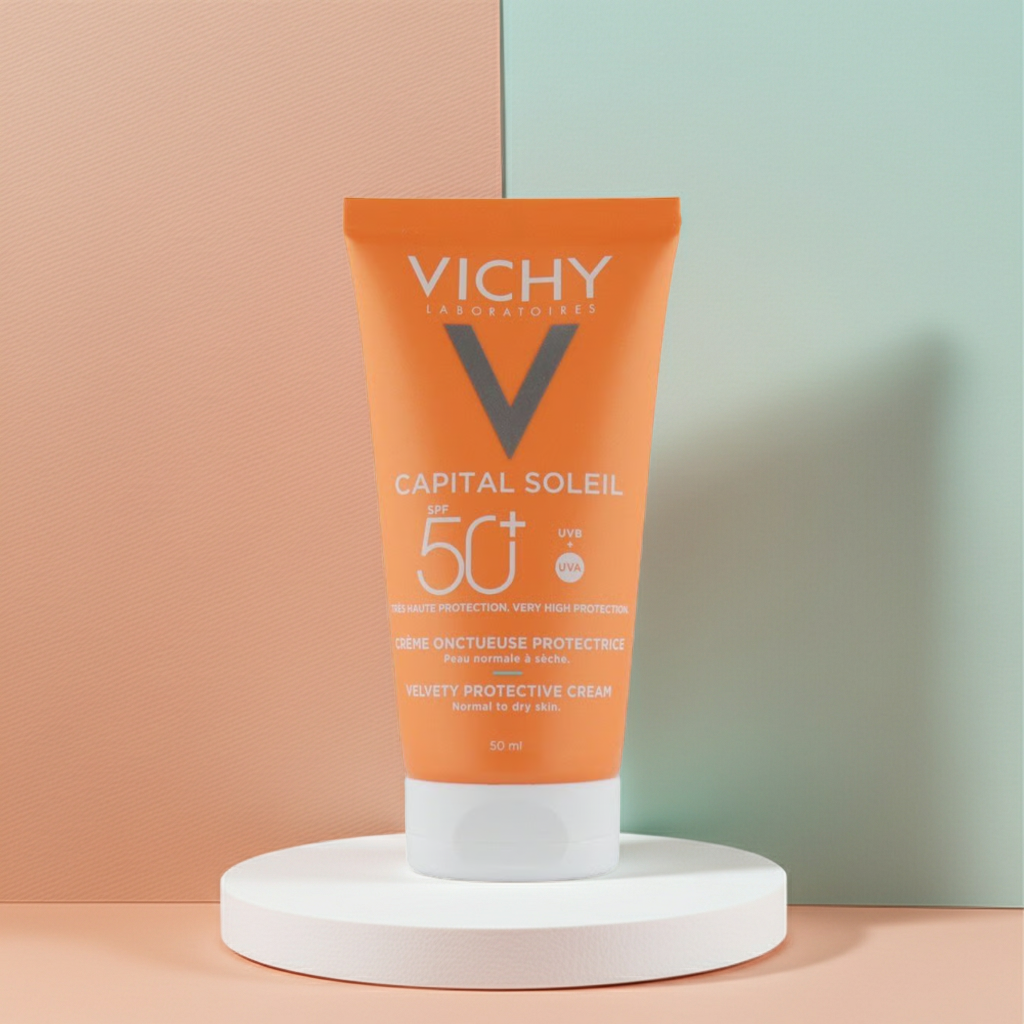 Vichy Capital Soleil Velvety Cream Sunscreen SPF50 50ml – For Normal to Dry Skin