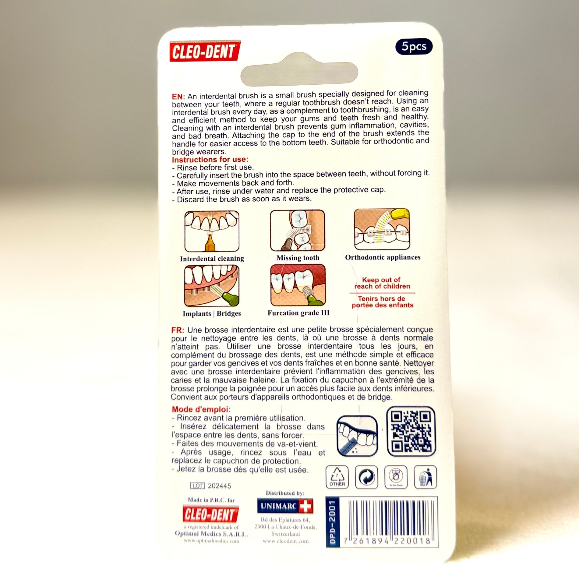 Optimal Cleodent Inter-Dental Brush Opd-2001, 0.6mm