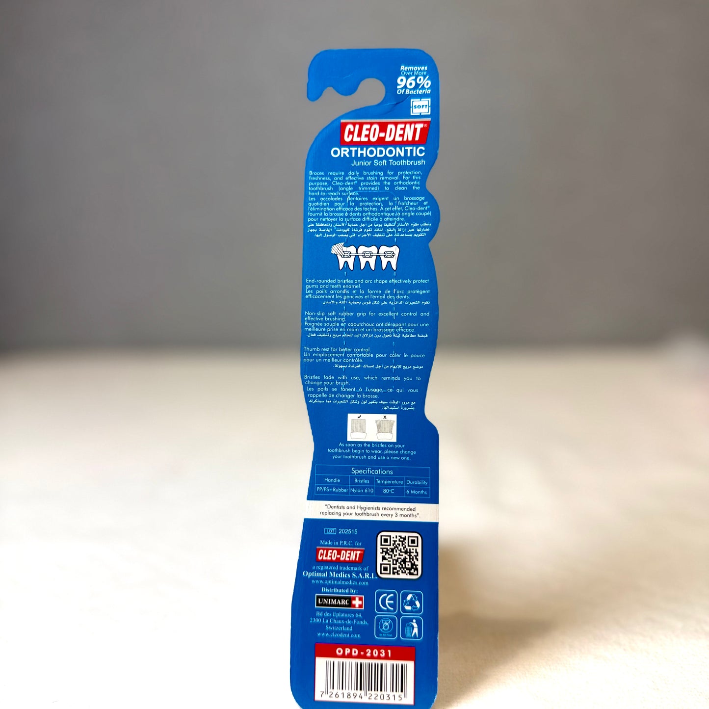 Cleo Dent Orthodontic Junior Soft Toothbrush