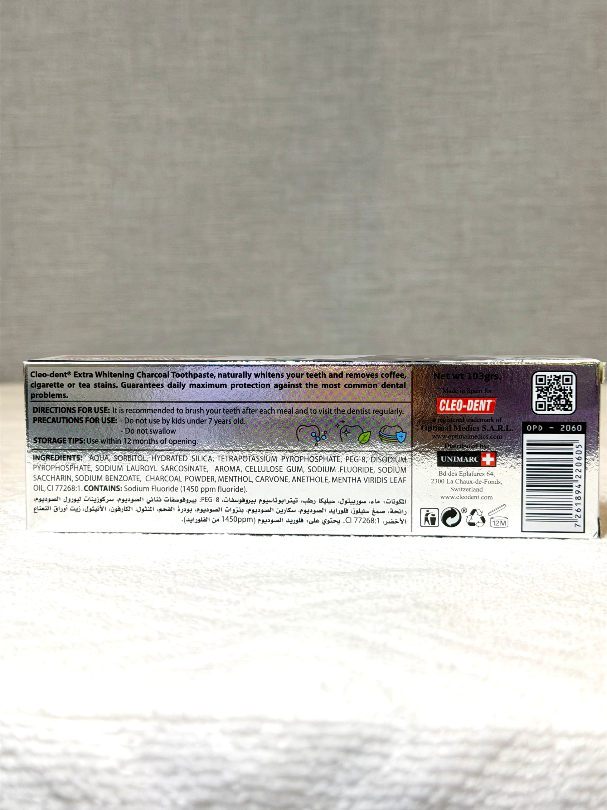 Cleo-Dent Tooth Paste Charcoal 75Ml Opd 2060