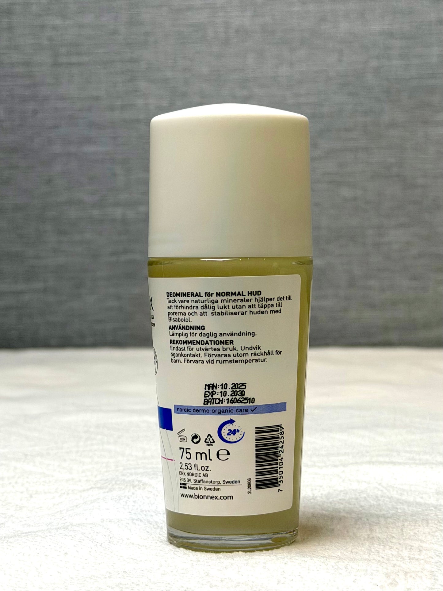 Bionnex Perfederm Deo Mineral Roll-On Deodorant 75ml