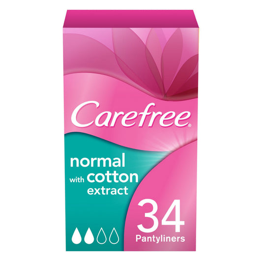 Carefree Cotton Feel Normal Panty Liners 34 Liners