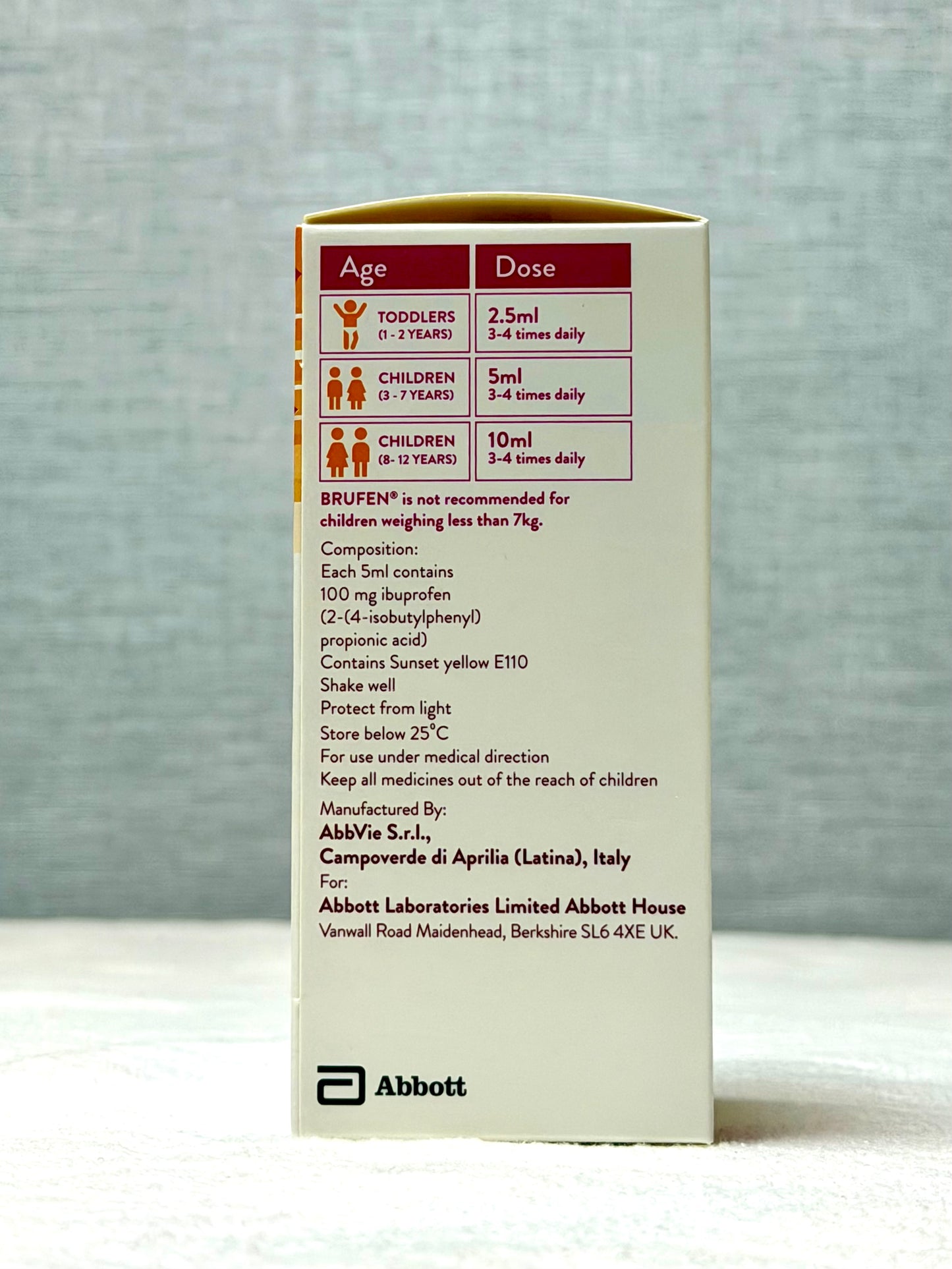 Brufen Syrup 100ml (Ibuprofen 100mg/5ml)