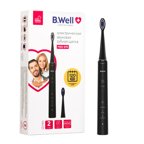 B.Well Sonic Electric Toothbrush Black (MED-870)