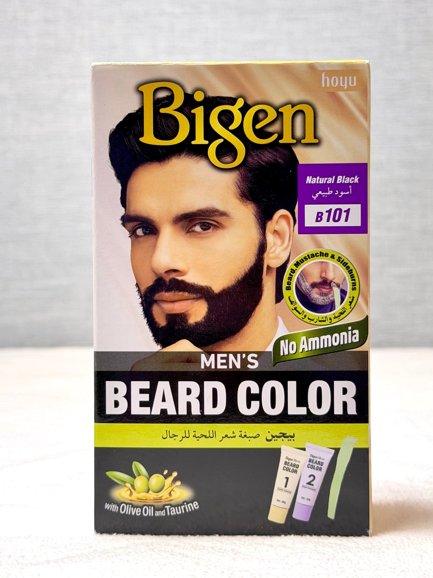 Bigen Men's Beard Colour B101 Natural Black | Easy Beard Dye