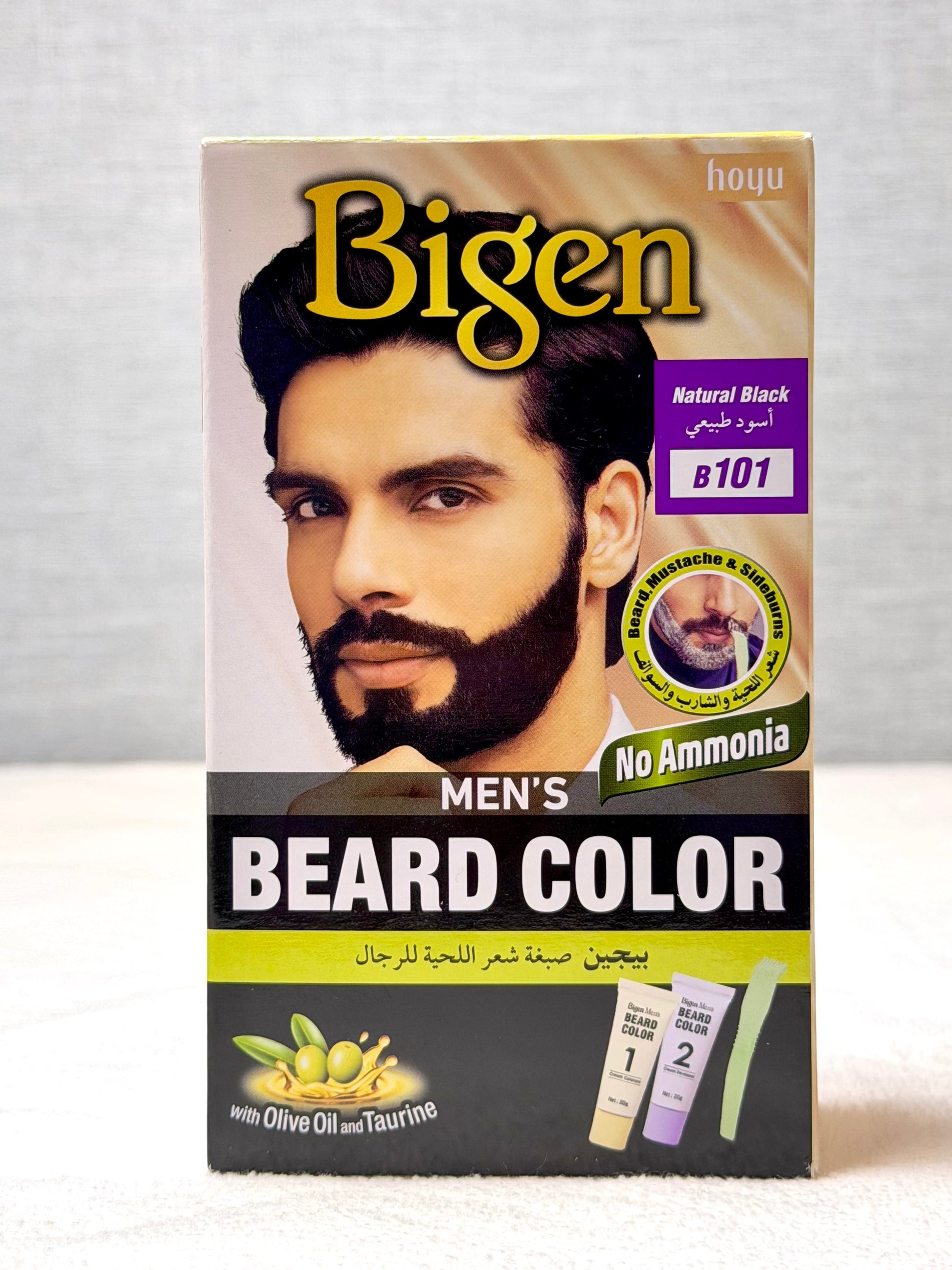 Bigen Men's Beard Colour B101 Natural Black | Easy Beard Dye