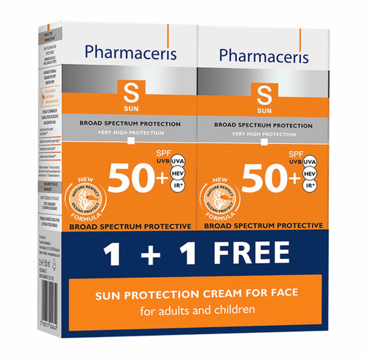 Pharmaceris S Broad Spectrum Sun Protection Cream SPF 50+ 50ml (1+1 Offer Pack)