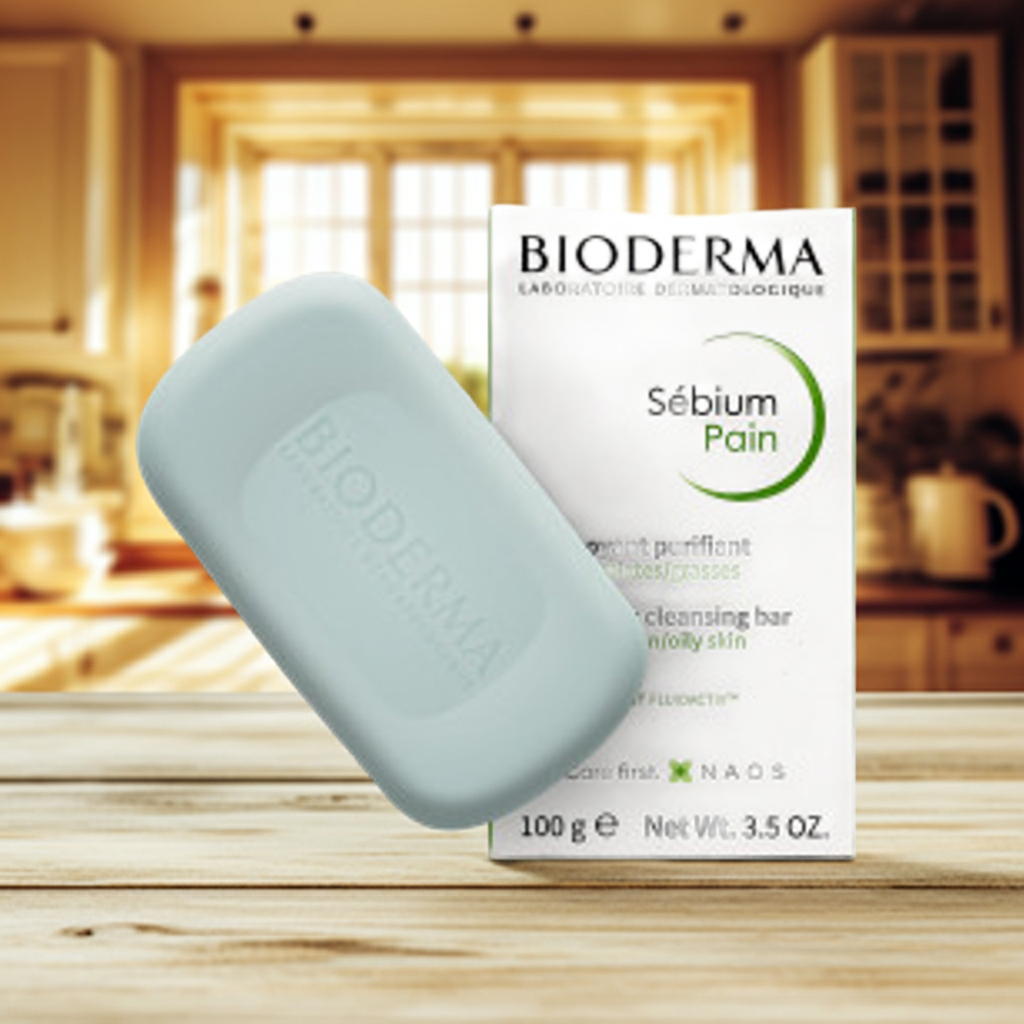 Bioderma Sebium Purifying Cleansing Soap Bar for Oily & Combination Skin, 100g