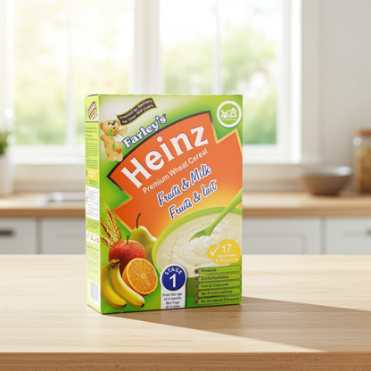 Heinz Farley's Stage 1 Premium Fruits & Milk Wheat Cereal, 250G