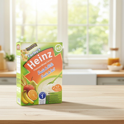 Heinz Farley's Stage 1 Premium Fruits & Milk Wheat Cereal, 250G