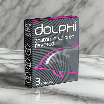 Dolphi Anatomic Colored & Flavored Condoms 3 Pieces