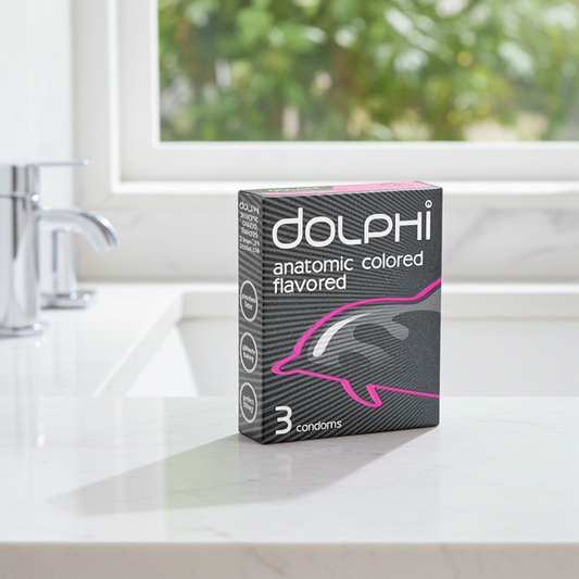Dolphi Anatomic Colored & Flavored Condoms 3 Pieces