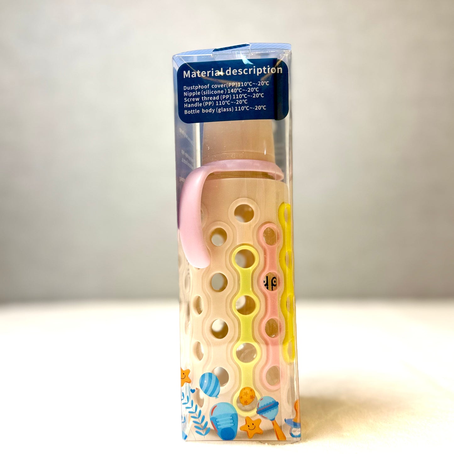 BP 10794 Glass Baby Feeding Bottle with Handle 240ml