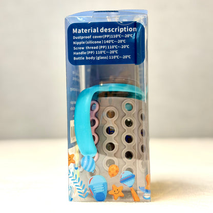 BP 10795 Glass Baby Feeding Bottle with Handle 120ml