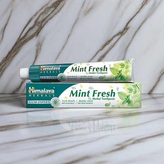 Himalaya Mint Fresh Herbal Toothpaste 100ml – Fluoride-Free, 12-Hour Fresh Breath Protection