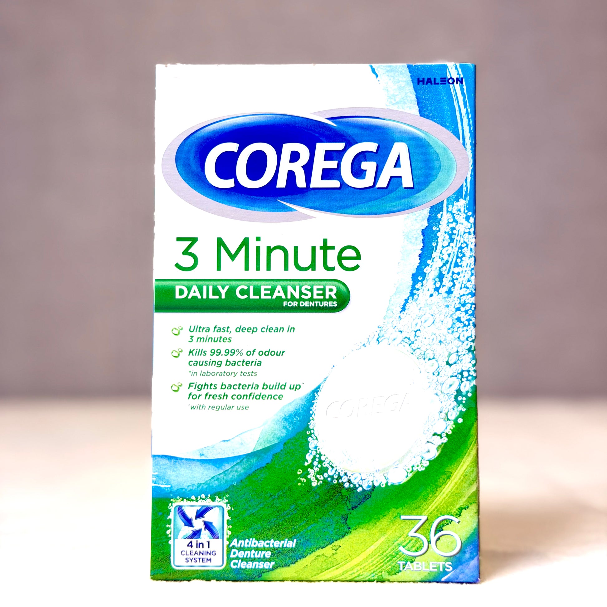 Corega 3 Minutes Daily Cleanser For Dentures 36 Tablets