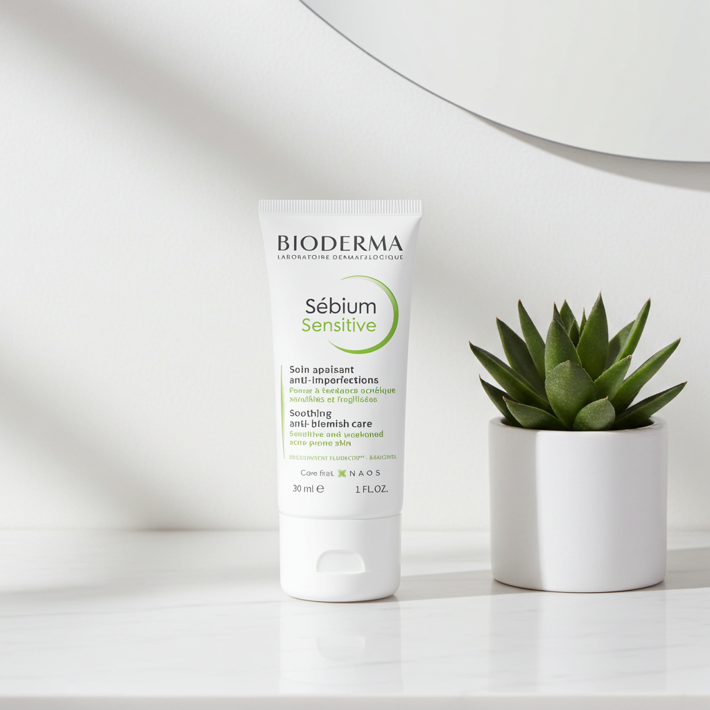 Bioderma Sebium Sensitive Soothing Anti-Blemish Cream for Weakened Acne-Prone Skin, 30ml