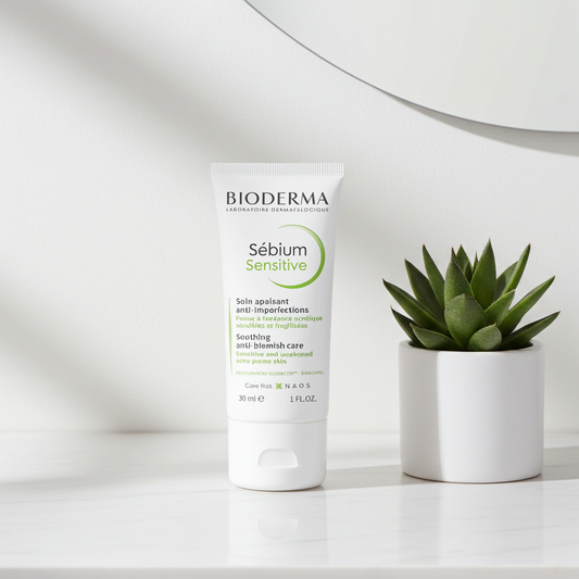 Bioderma Sebium Sensitive Soothing Anti-Blemish Cream for Weakened Acne-Prone Skin, 30ml