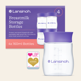 Lansinoh Breastmilk Storage Bottles – 4 Pack (New)