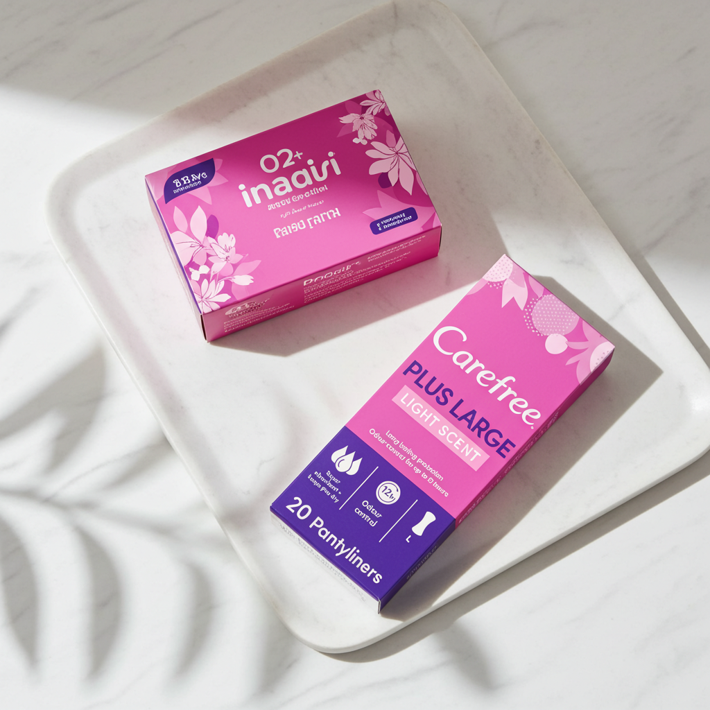 Carefree Plus Large Unscented Panty Liners 20 Liners – Long-Lasting Protection & Freshness