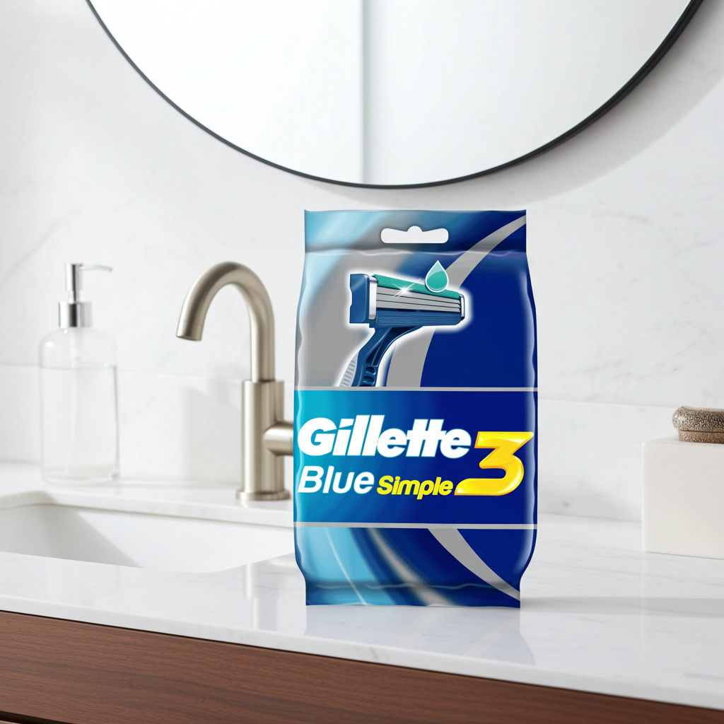 Gillette Blue 3 Simple Disposable Razors 4S (2+1 Offer Pack)