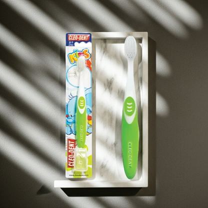Cleo-Dent Kids Soft Toothbrush for Ages 2-7 Years
