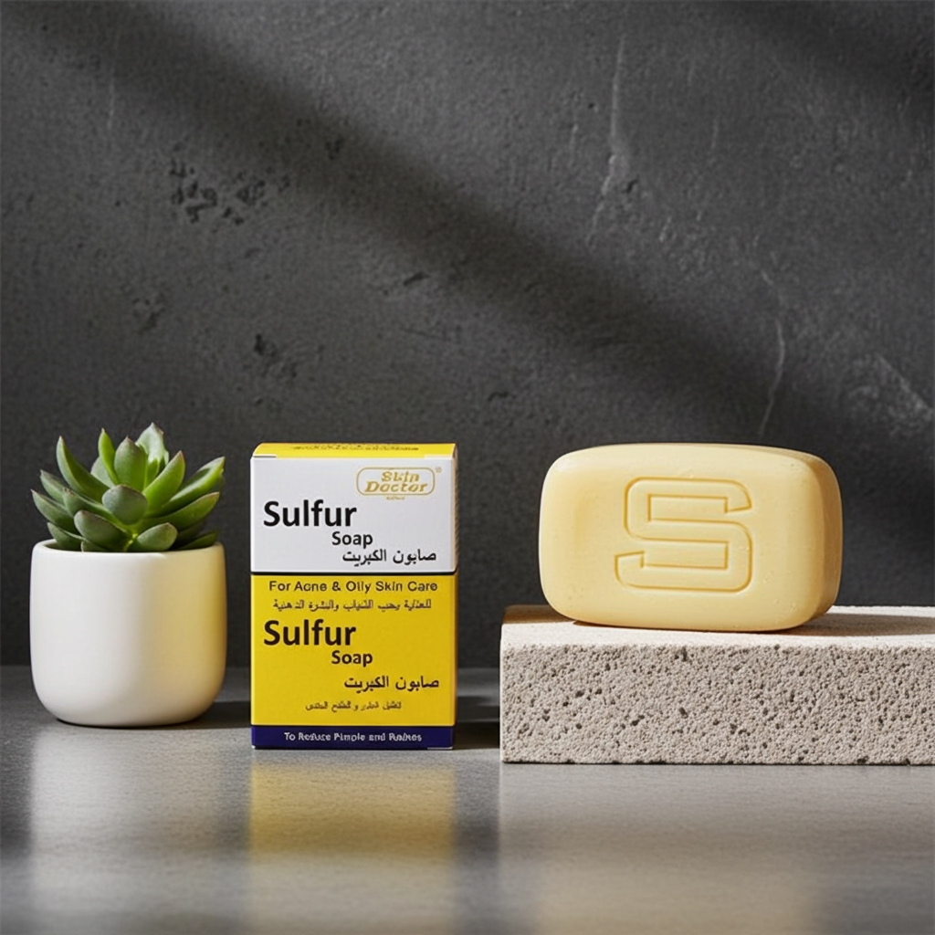 Skin Doctor Sulfur Soap 80g – Antibacterial Bar for Acne, Pimples & Oily Skin