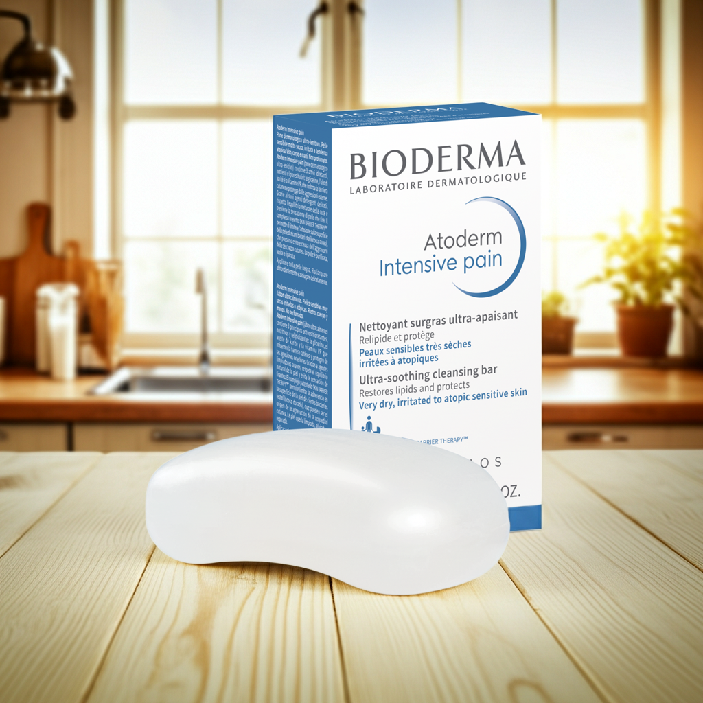 Bioderma Atoderm Intensive Ultra-Rich Cleansing Soap Bar for Dry & Sensitive Skin, 150g