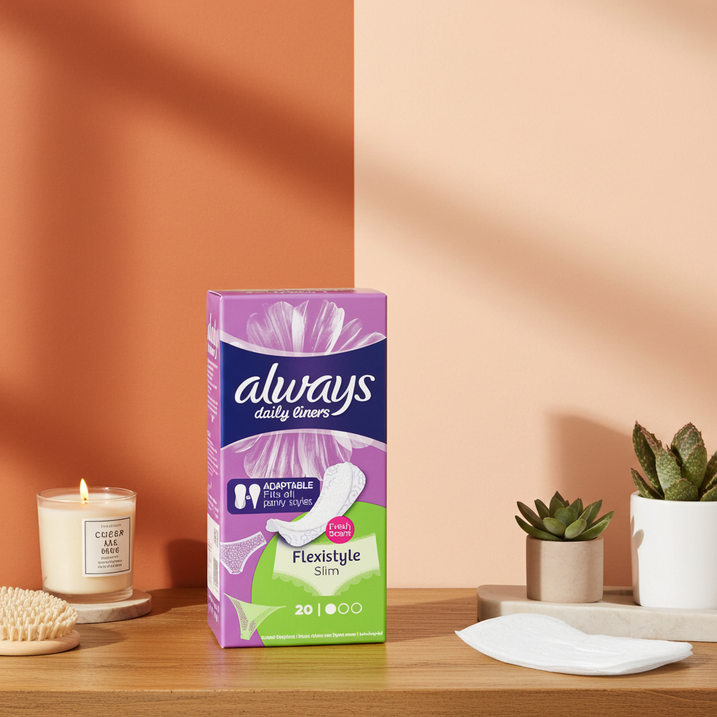 Always Fresh Flexistyle Slim Panty Liners 20 Liners – Daily Freshness & Flexible Comfort