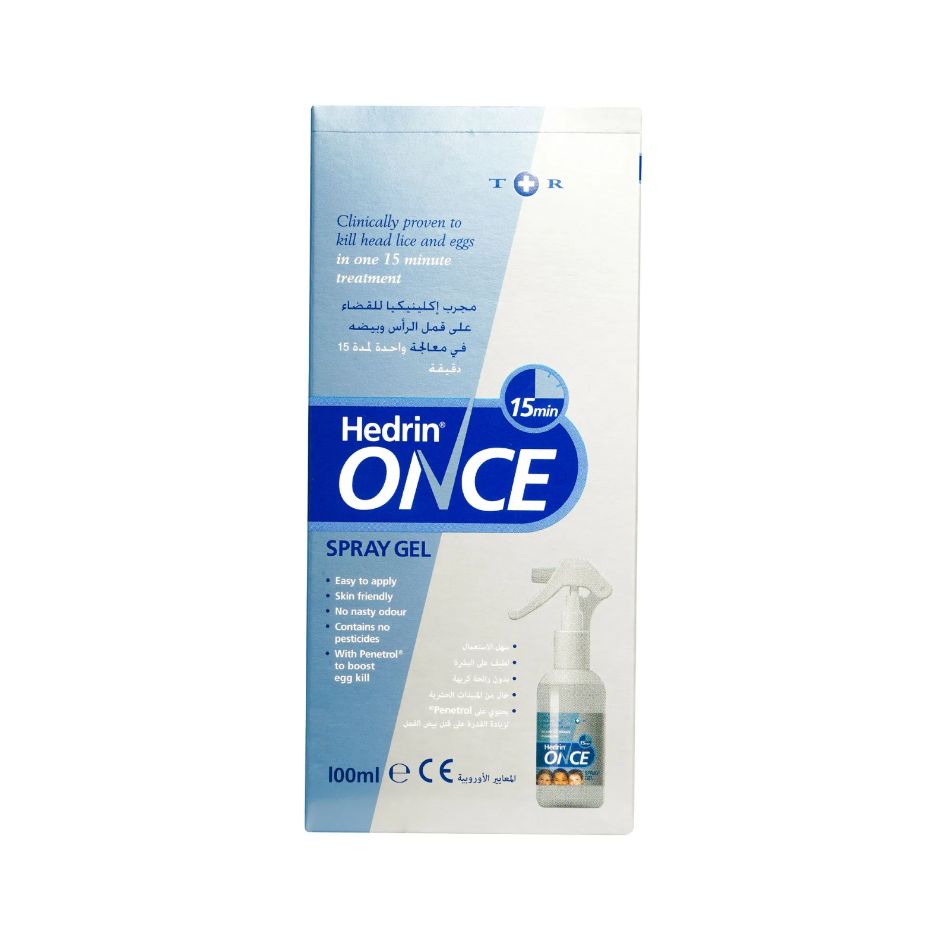 Hedrin Once Spray Gel 100Ml