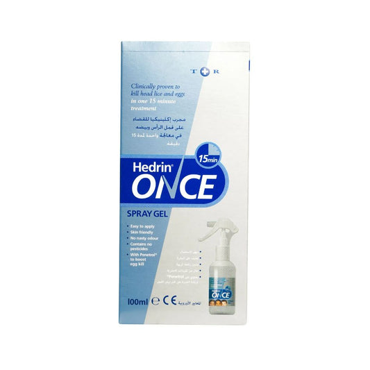 Hedrin Once Spray Gel 100Ml