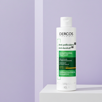 Vichy Dercos Anti-Dandruff Shampoo for Dry Hair 390ml – Clinically Proven Flake Control